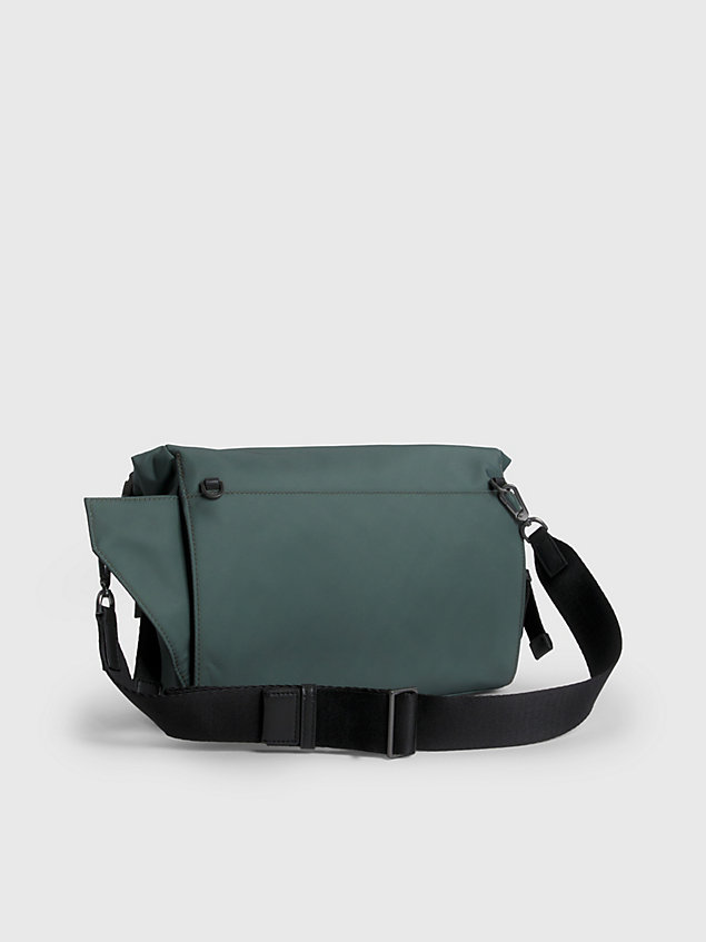 green crossover waist bag for men calvin klein