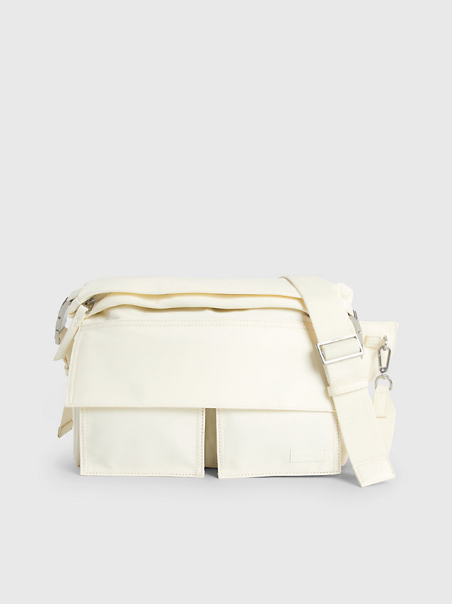 white crossover waist bag for men calvin klein