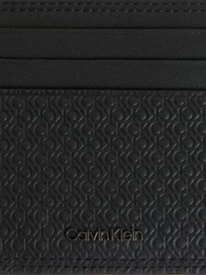 Calvin Klein Black Leather Mens Wallet Holder