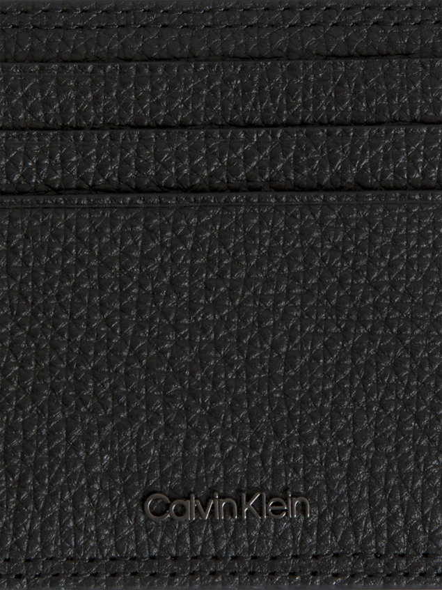 porte-cartes en cuir zippé black pour hommes calvin klein