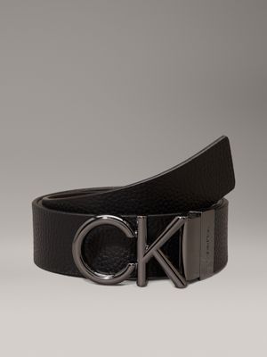 Calvin Klein Men's Casual CK Monogram Cut Out Buckle Belt at  Men’s  Clothing store