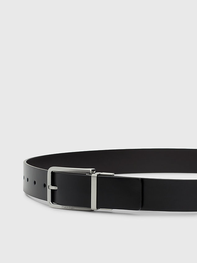 black reversible leather belt for men calvin klein