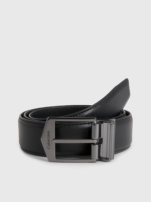 black reversible leather belt for men calvin klein