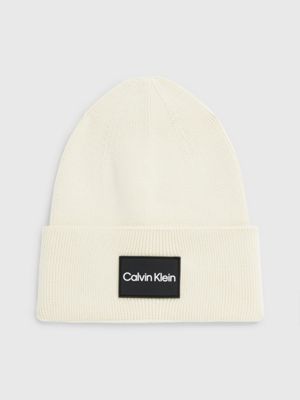 Bonnet En Coton Organique Mélangé Stony Beige Calvin Klein - Homme