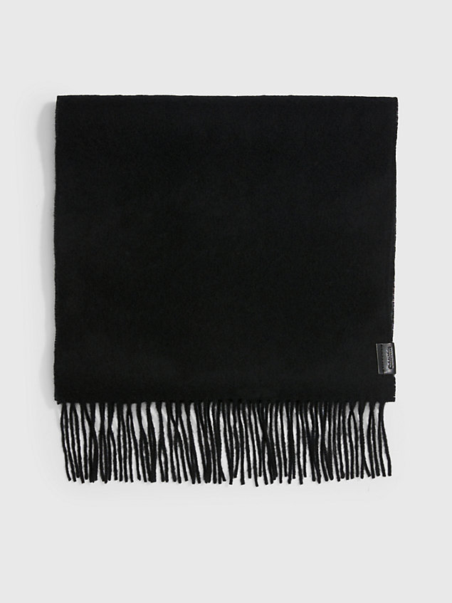 black wełniany szalik dla mężczyźni - calvin klein