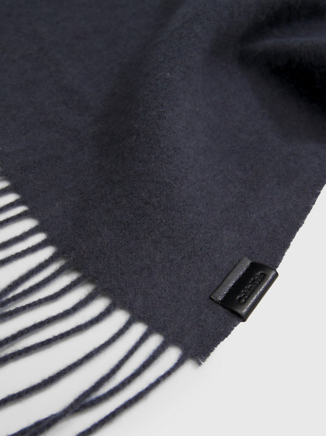 grey wełniany szalik dla mężczyźni - calvin klein