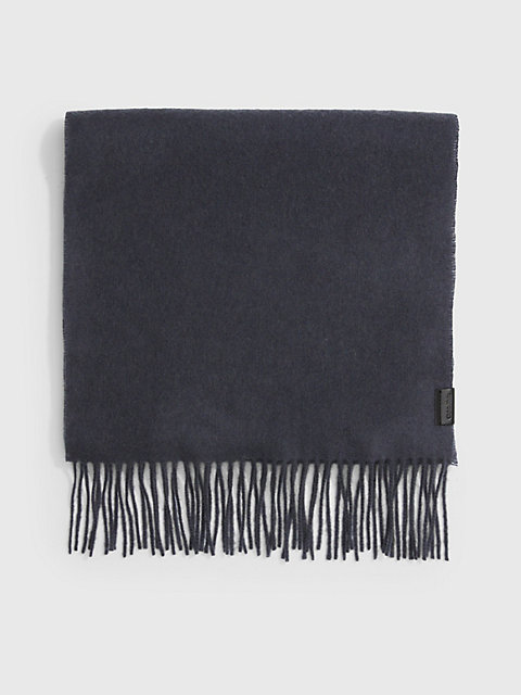 grey wool scarf for men calvin klein