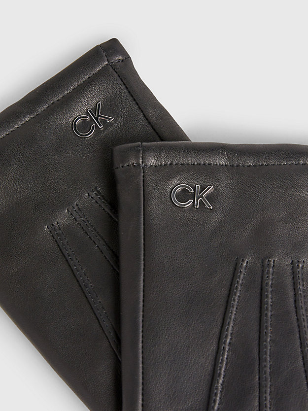ck black leather gloves gift pack for men calvin klein