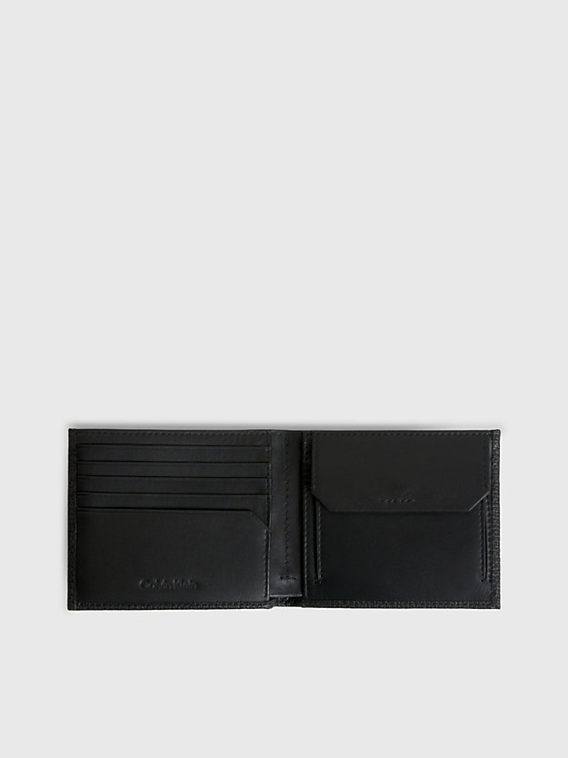 ck black leather wallet and keyring gift set for men calvin klein