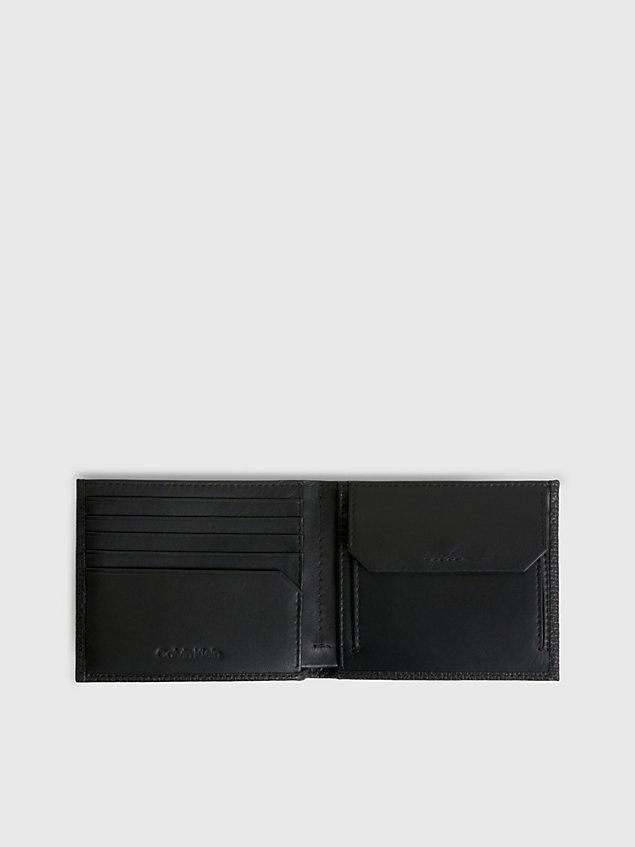 black leather wallet and keyring gift set for men calvin klein