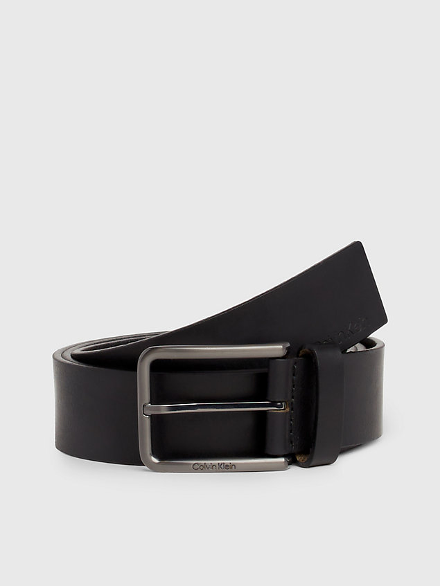 black leather belt and cardholder gift set for men calvin klein