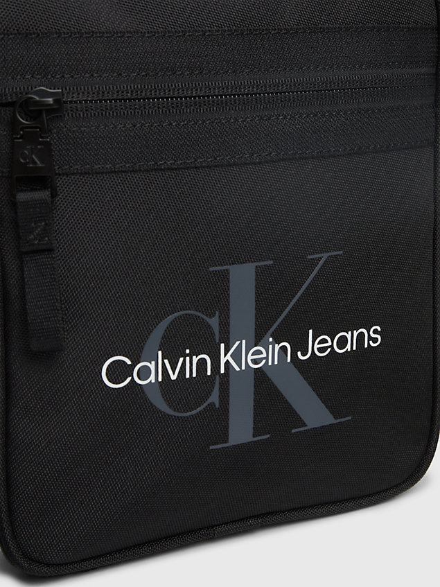 black crossbody-reporter-bag für herren - calvin klein jeans