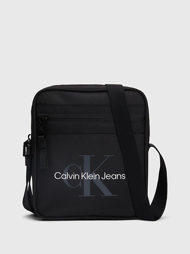 black crossbody reporter bag for men calvin klein jeans