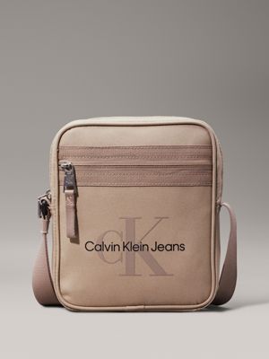 grey reporter bag for men calvin klein jeans