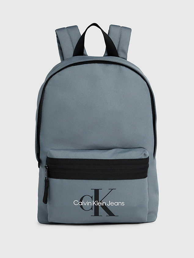 blue logo round backpack for men calvin klein jeans