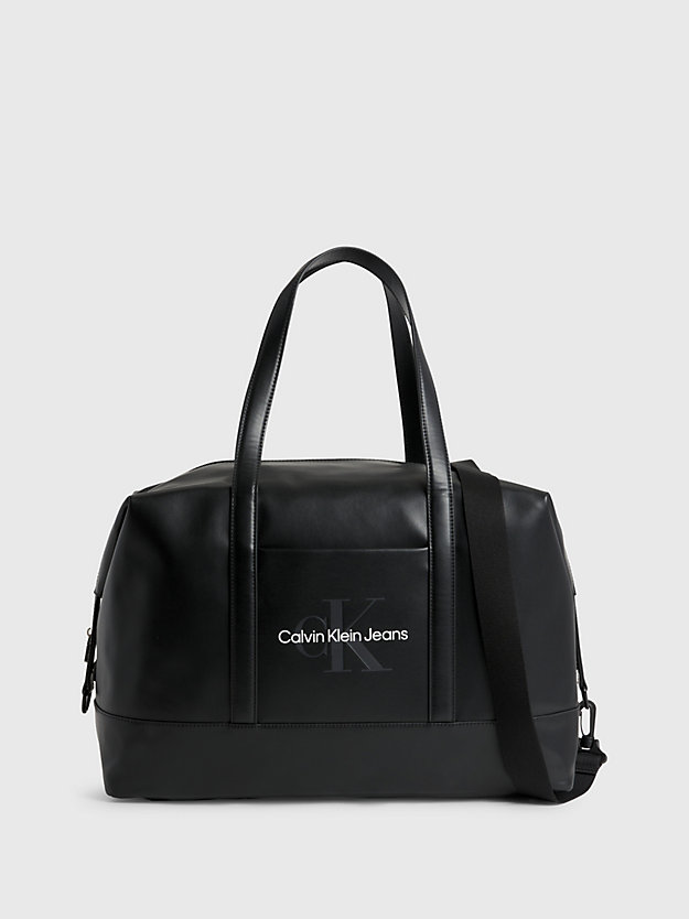 sac de voyage carré avec logo black pour hommes calvin klein jeans