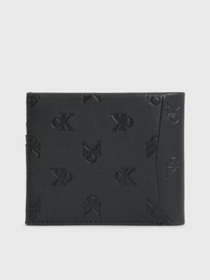 Black Leather Multiple Monogram Bifold Wallet