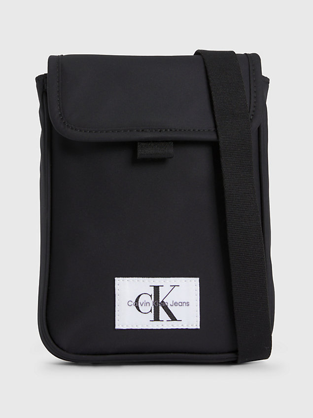 black torba na telefon przez ramię dla mężczyźni - calvin klein jeans