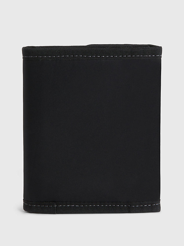 black in drieën gevouwen leren portemonnee voor heren - calvin klein jeans