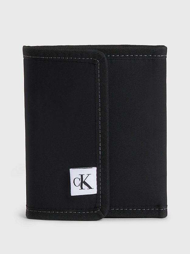 portefeuille à 3 volets black pour hommes calvin klein jeans