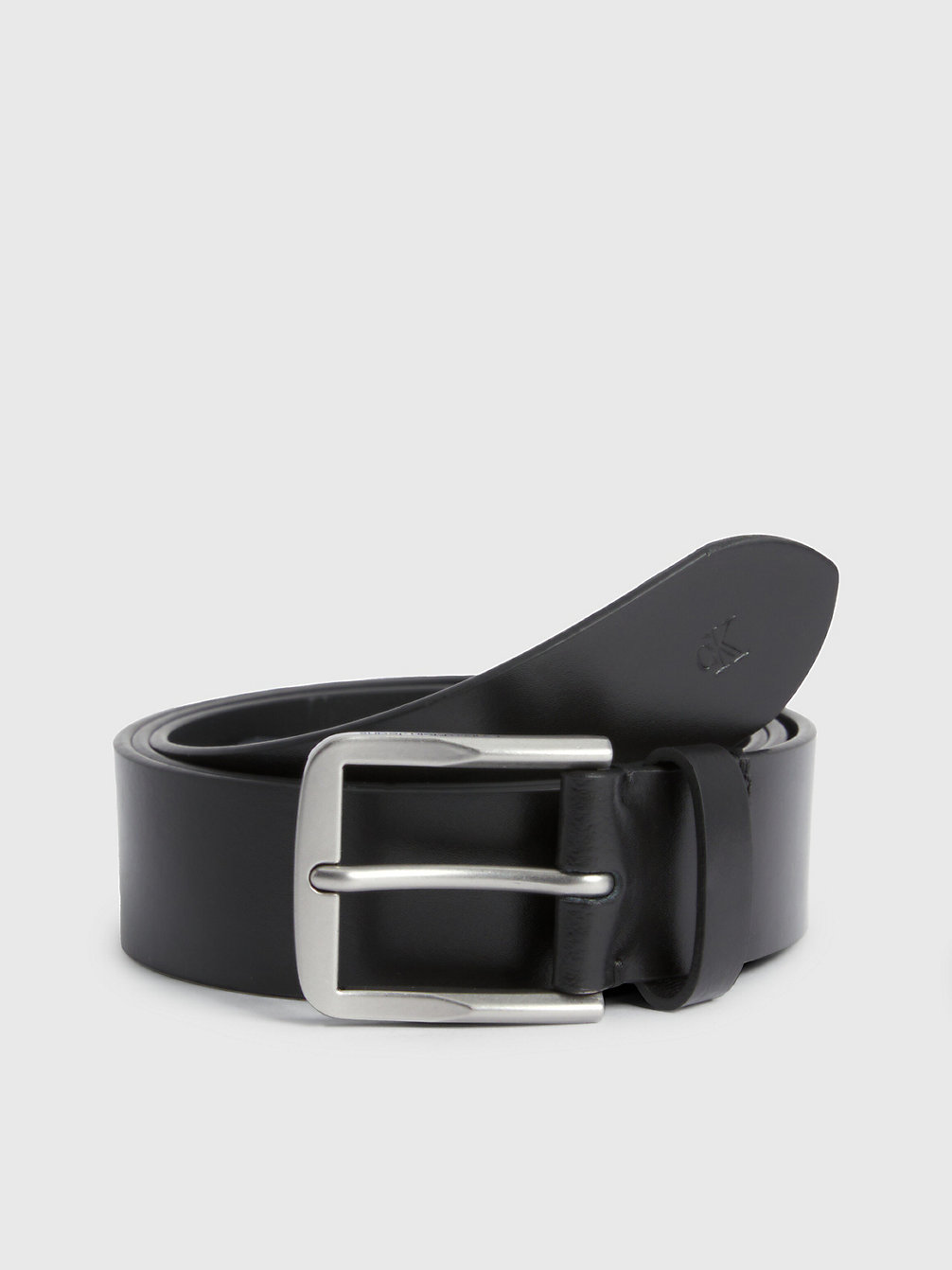 BLACK Leather Belt undefined men Calvin Klein