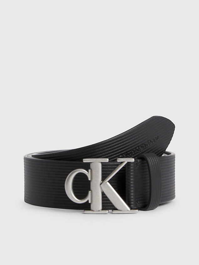black pasek z logo dla mężczyźni - calvin klein jeans