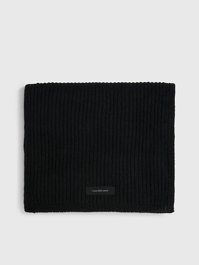 black knit scarf for men calvin klein jeans