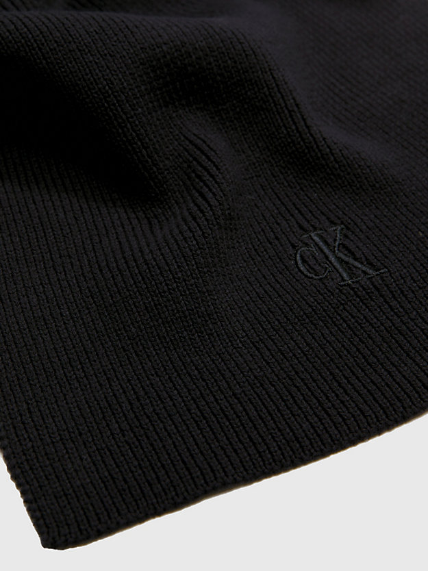 black wool blend scarf for men calvin klein jeans