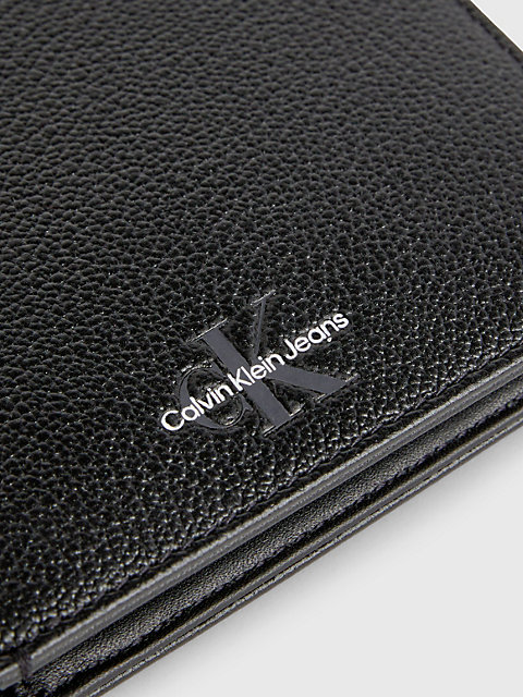 black leather wallet and keyring gift set for men calvin klein jeans