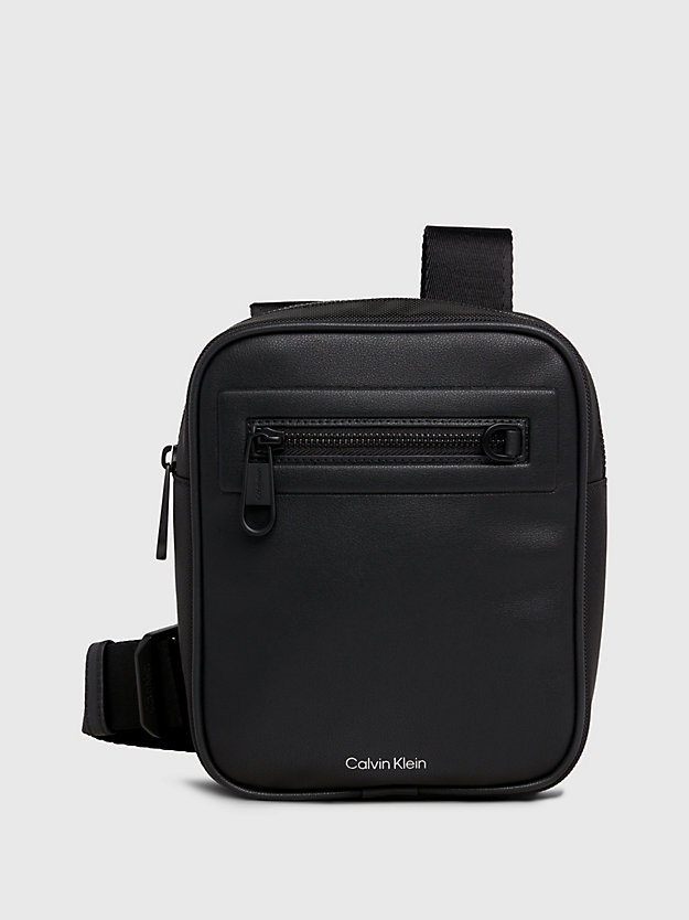 ck black small convertible reporter bag for men calvin klein