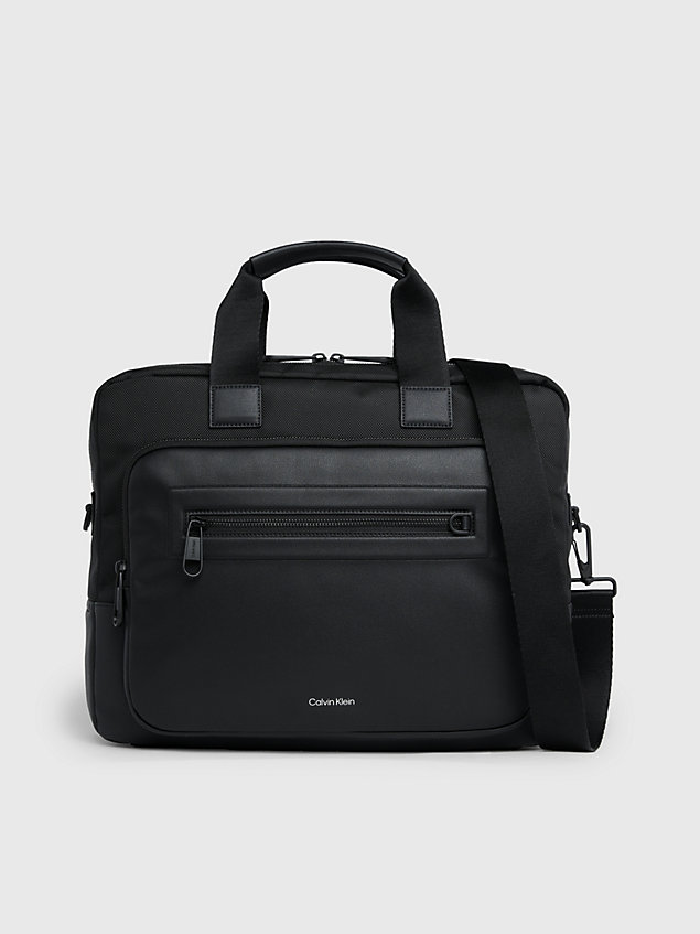 black torba na laptopa dla mężczyźni - calvin klein