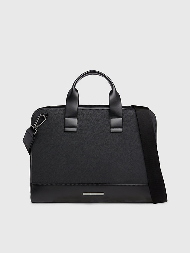 black slim laptop bag for men calvin klein