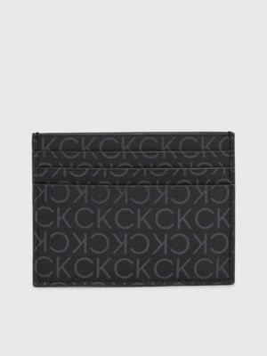 uv mono black logo cardholder for men calvin klein