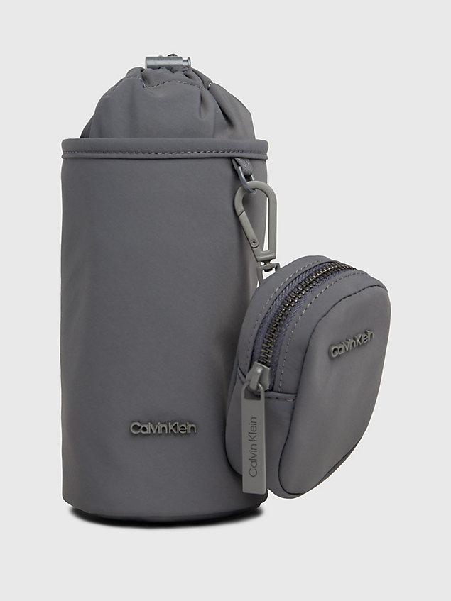 grey bottle bag and pouch set for men calvin klein