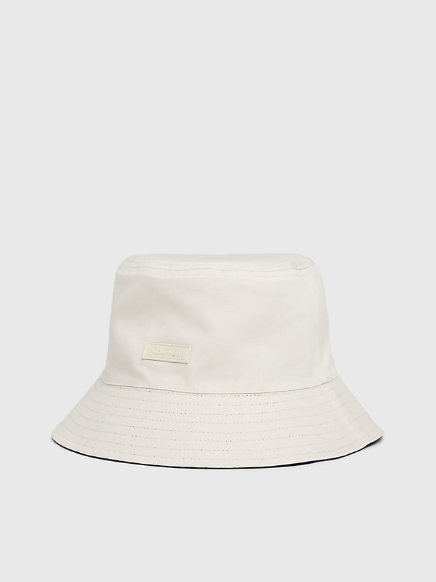 black omkeerbare bucket hat voor heren - calvin klein