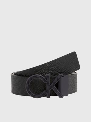 Calvin Klein Men's 7539196 Genuine Leather 30mm Twist Reversible Belt Black  Bn 36