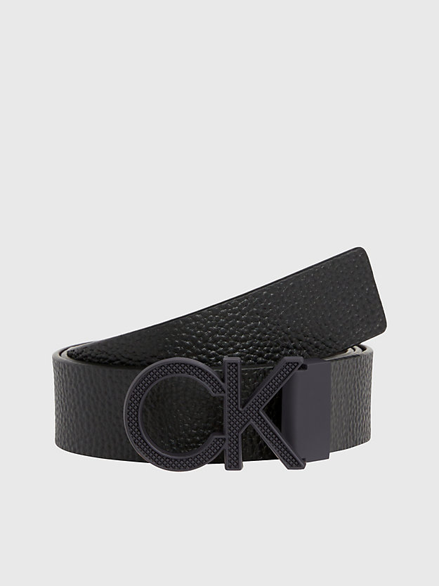 ck black pb/dark brown pb reversible leather belt for men calvin klein