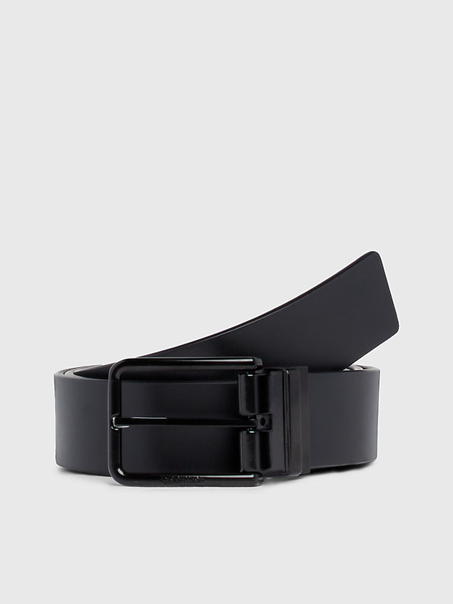 black reversible logo belt for men calvin klein