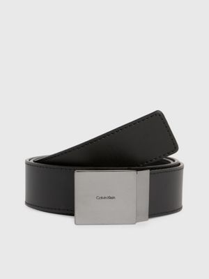 Calvin klein deals leather plaque belt