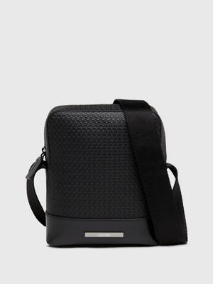 Calvin Klein Mono Mini Reporter Crossbody Bag - Black