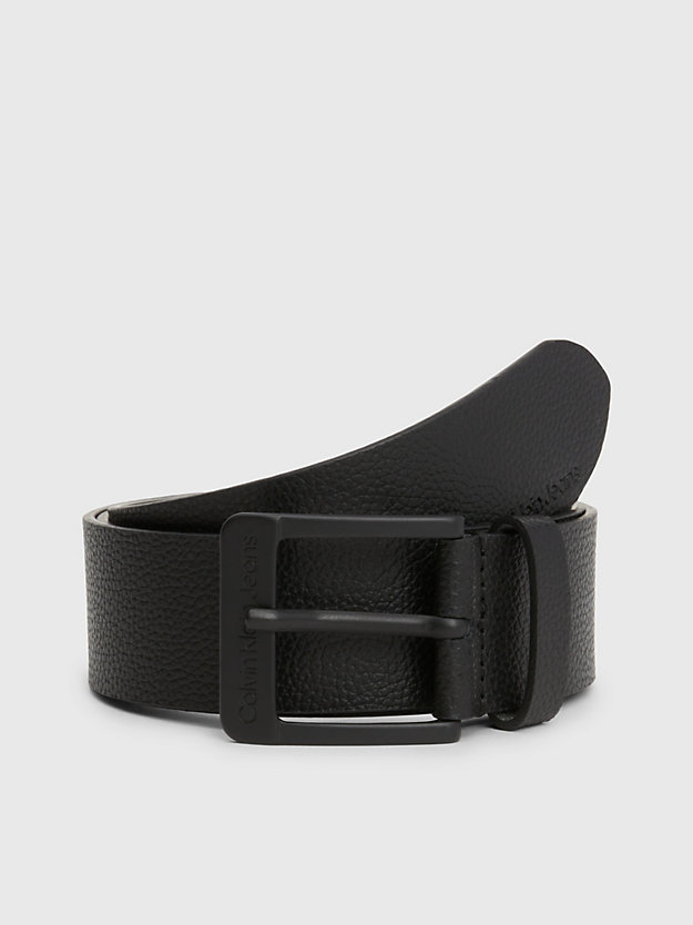 cinturón de cuero black de hombres calvin klein jeans
