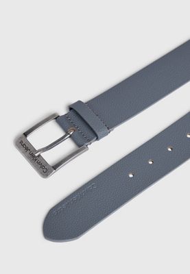 dark ash grey leather belt for men calvin klein jeans