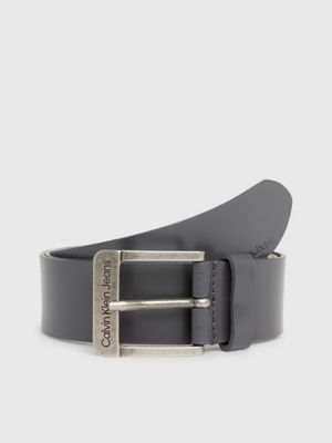 Ceinture réversible homme avec boucle carrée en cuir grainé – Le