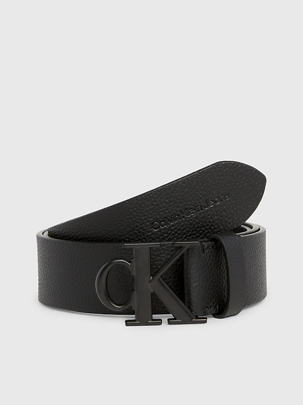 ceinture en cuir avec logo black pour hommes calvin klein jeans