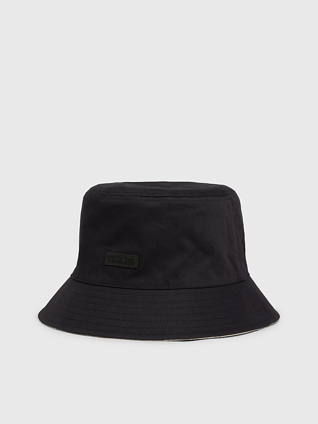 allover print dwustronny kapelusz typu bucket hat dla mężczyźni - calvin klein jeans