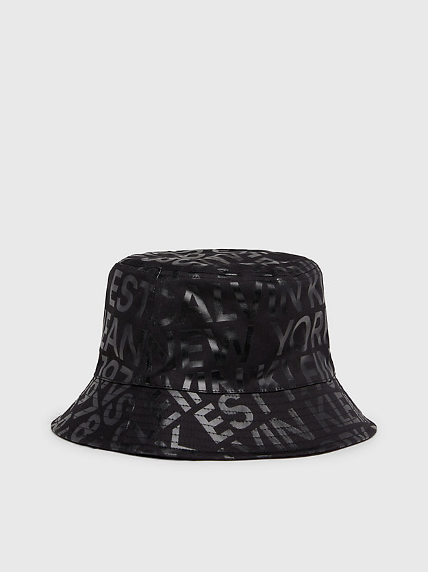 allover print dwustronny kapelusz typu bucket hat dla mężczyźni - calvin klein jeans
