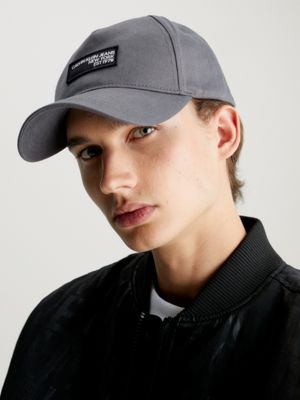 CALVIN KLEIN Casquette en sergé de coton avec logo CK Bleue Marine