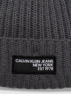 Calvin klein beanie outlet grey