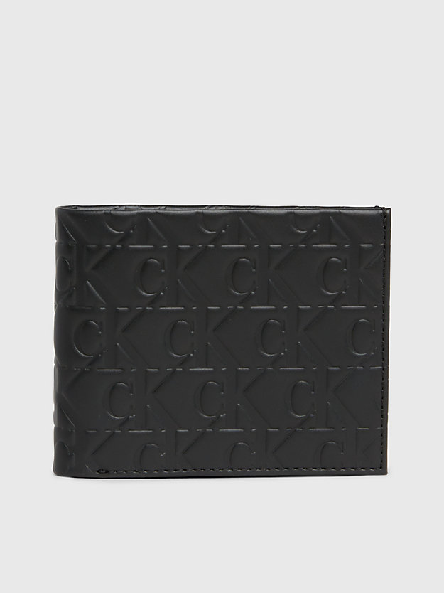 allover print leather rfid slimfold wallet for men calvin klein jeans