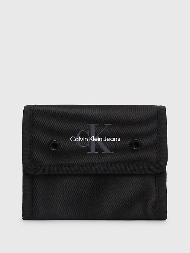 black dreifach faltbares rfid-portemonnaie für herren - calvin klein jeans